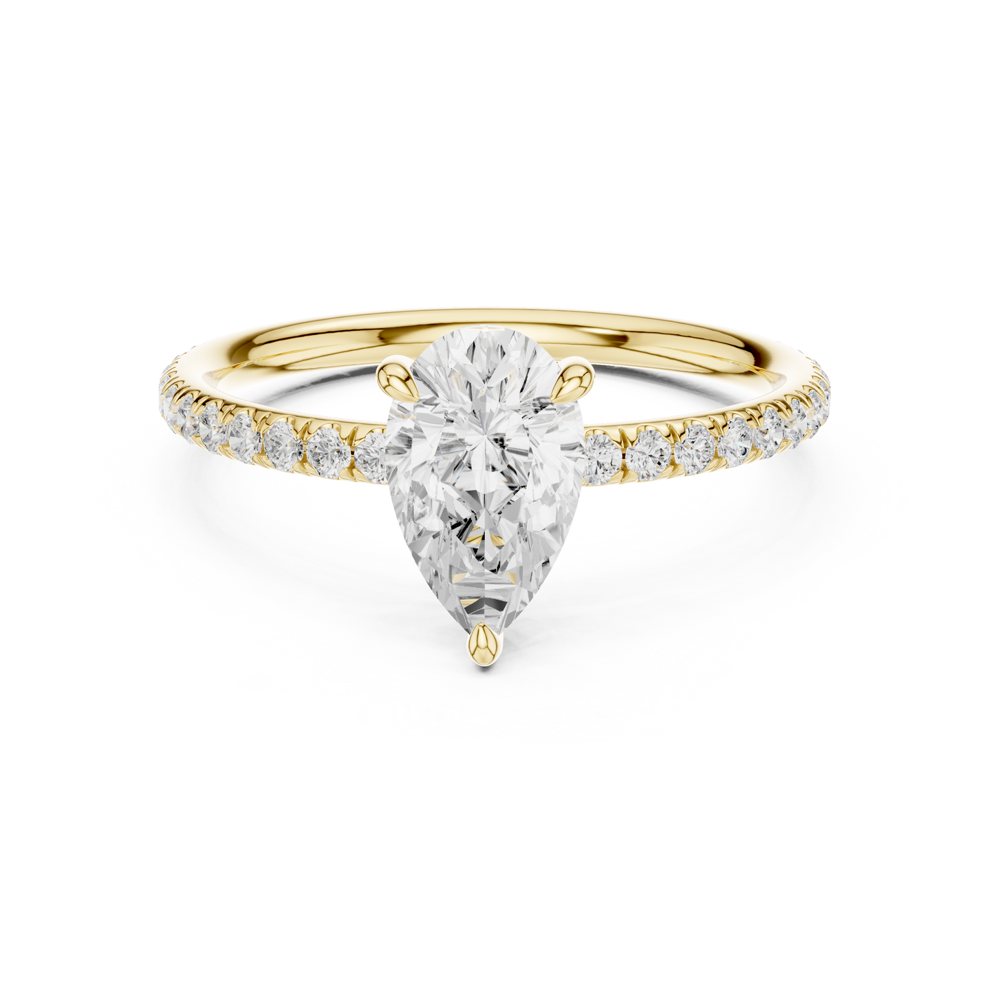 pear-14k yellow gold|pear-18k yellow gold