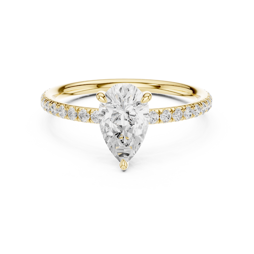 Load image 1 in gallery view. pear-14k yellow gold|pear-18k yellow gold