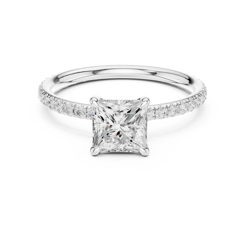 Load image 1 in gallery view. princess-14k white gold|princess-18k white gold|princess-platinum