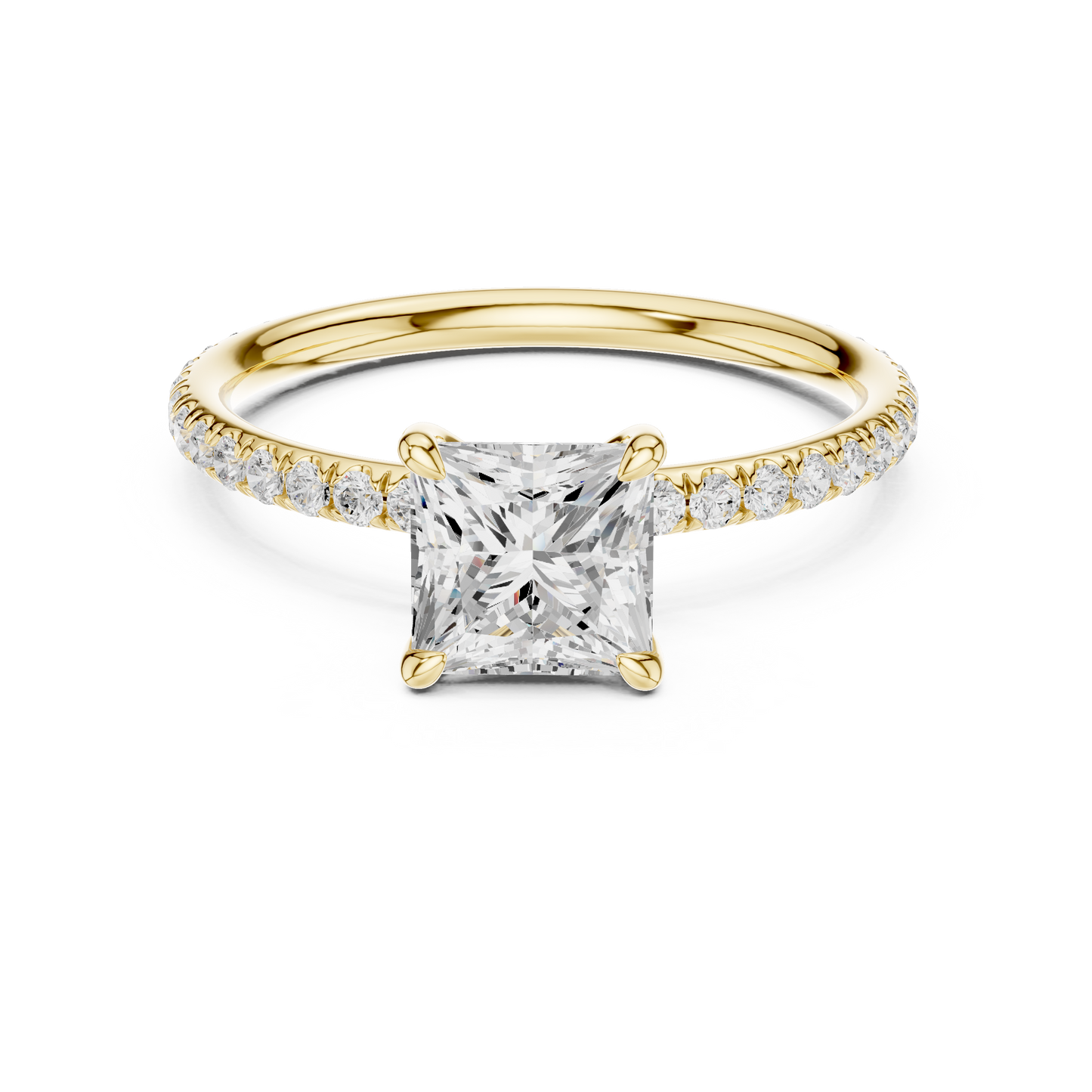 princess-14k yellow gold|princess-18k yellow gold