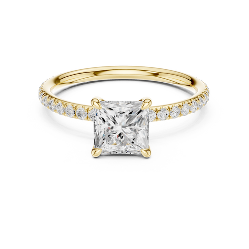 Load image 1 in gallery view. princess-14k yellow gold|princess-18k yellow gold