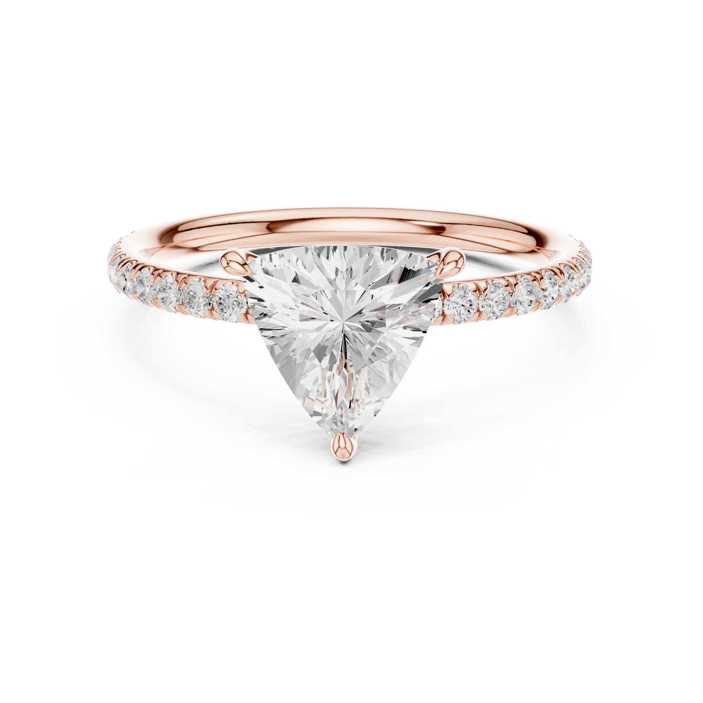 trillion-14k rose gold|trillion-18k rose gold