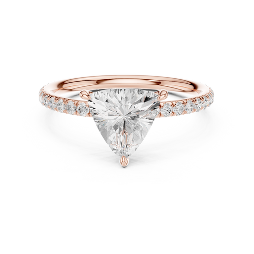 Load image 1 in gallery view. trillion-14k rose gold|trillion-18k rose gold