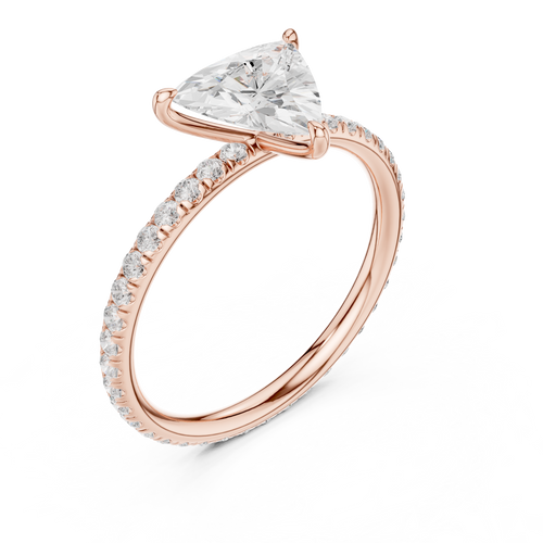 Load image 1 in gallery view. trillion-14k rose gold|trillion-18k rose gold