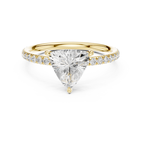 Load image 1 in gallery view. trillion-14k yellow gold|trillion-18k yellow gold