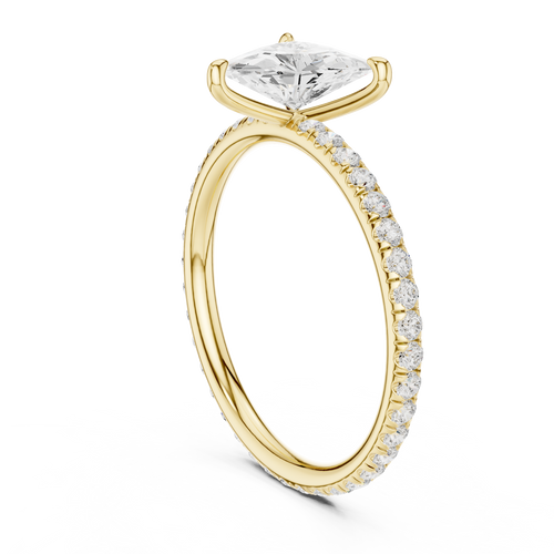 Load image 1 in gallery view. trillion-14k yellow gold|trillion-18k yellow gold
