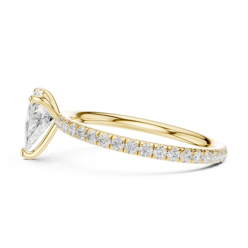 Load image 1 in gallery view. trillion-14k yellow gold|trillion-18k yellow gold