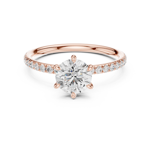 Load image 1 in gallery view. round-14k rose gold|round-18k rose gold