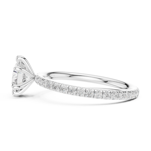 Load image 1 in gallery view. round-14k white gold|round-18k white gold|round-platinum