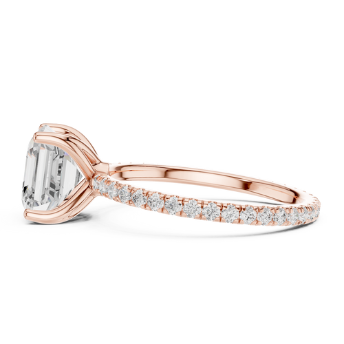 Load image 1 in gallery view. asscher-14k rose gold|asscher-18k rose gold