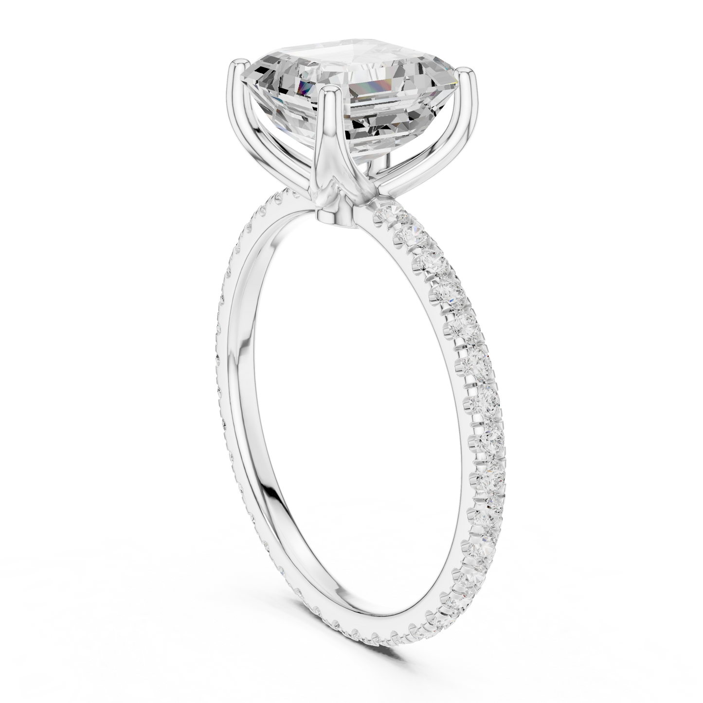 asscher-14k white gold|asscher-18k white gold|asscher-platinum