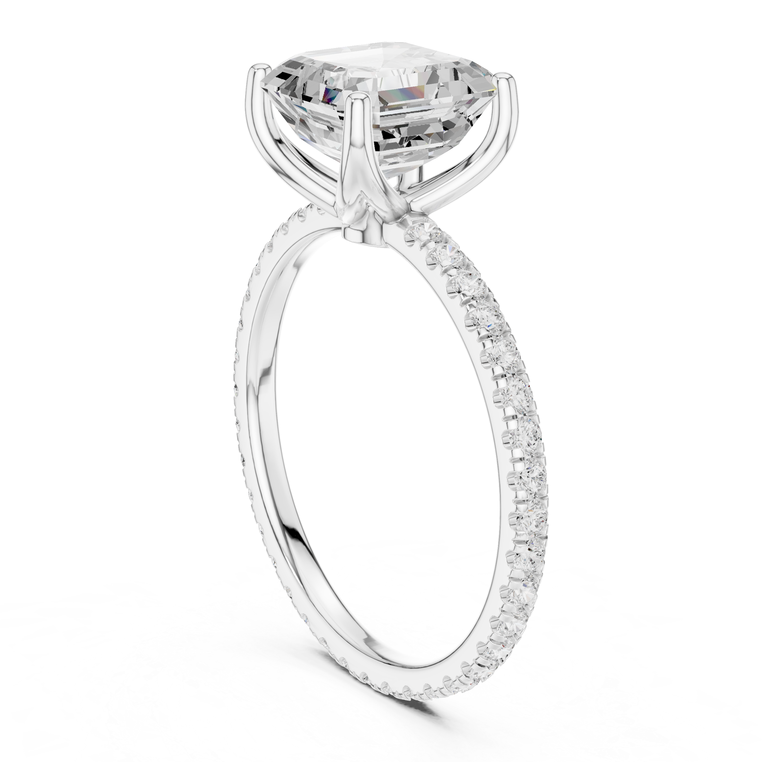 asscher-14k white gold|asscher-18k white gold|asscher-platinum