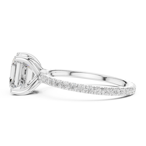 Load image 1 in gallery view. asscher-14k white gold|asscher-18k white gold|asscher-platinum