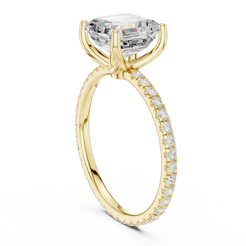 Load image 1 in gallery view. asscher-14k yellow gold|asscher-18k yellow gold