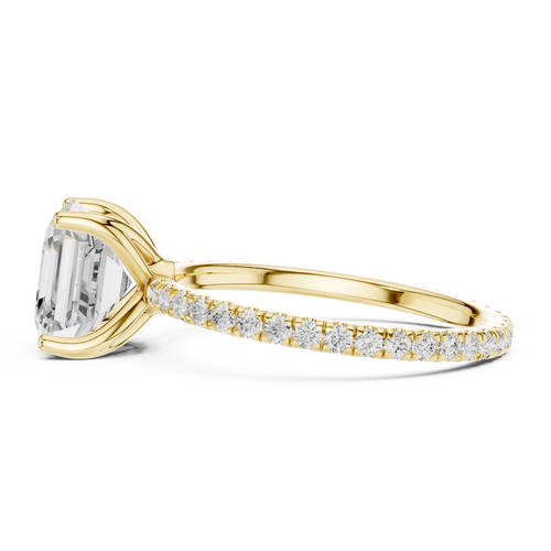 Load image 1 in gallery view. asscher-14k yellow gold|asscher-18k yellow gold