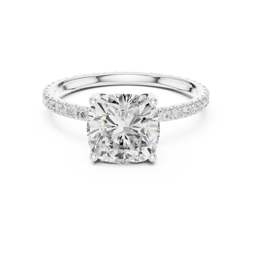 Load image 1 in gallery view. cushion-14k white gold|cushion-18k white gold|cushion-platinum