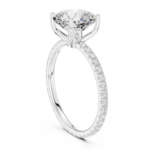 Load image 1 in gallery view. cushion-14k white gold|cushion-18k white gold|cushion-platinum