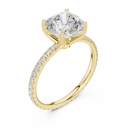 Load image 1 in gallery view. cushion-14k yellow gold|cushion-18k yellow gold