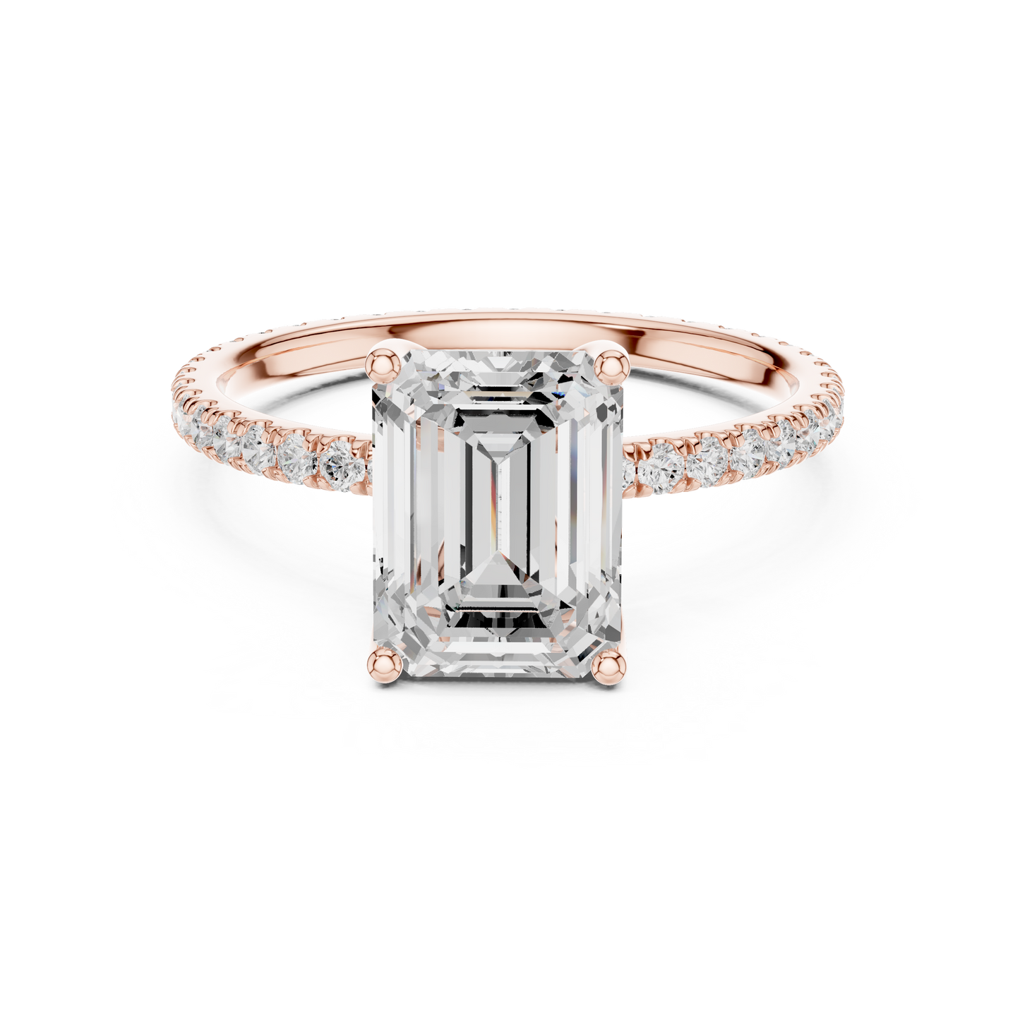 emerald-14k rose gold|emerald-18k rose gold