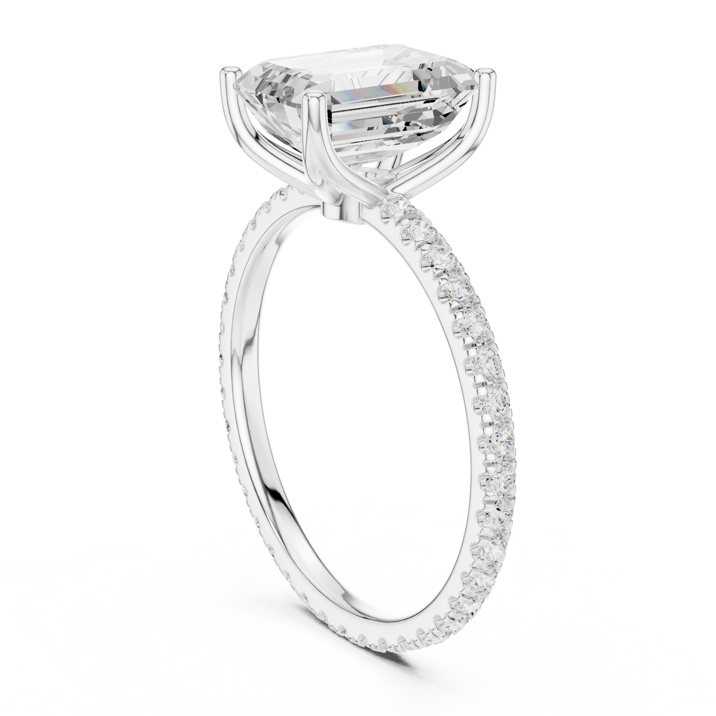 emerald-14k white gold|emerald-18k white gold|emerald-platinum