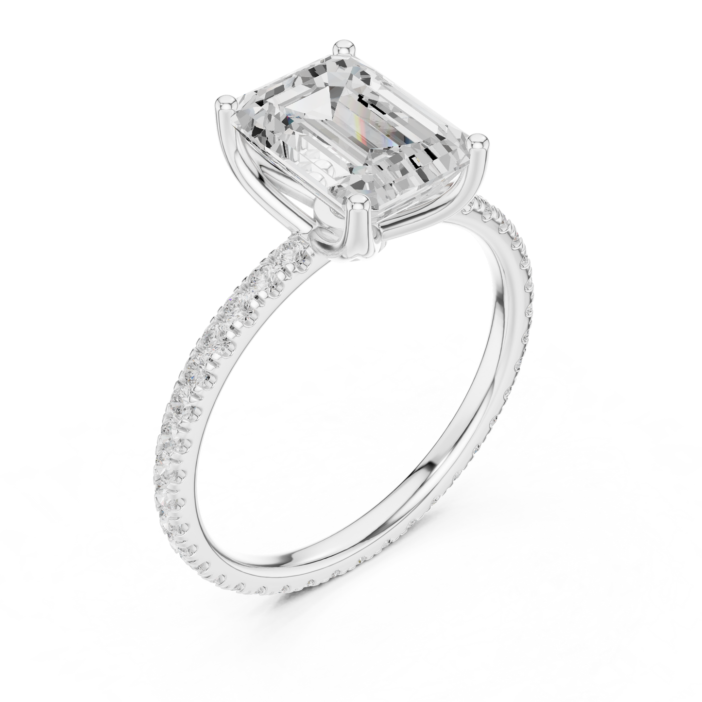 emerald-14k white gold|emerald-18k white gold|emerald-platinum