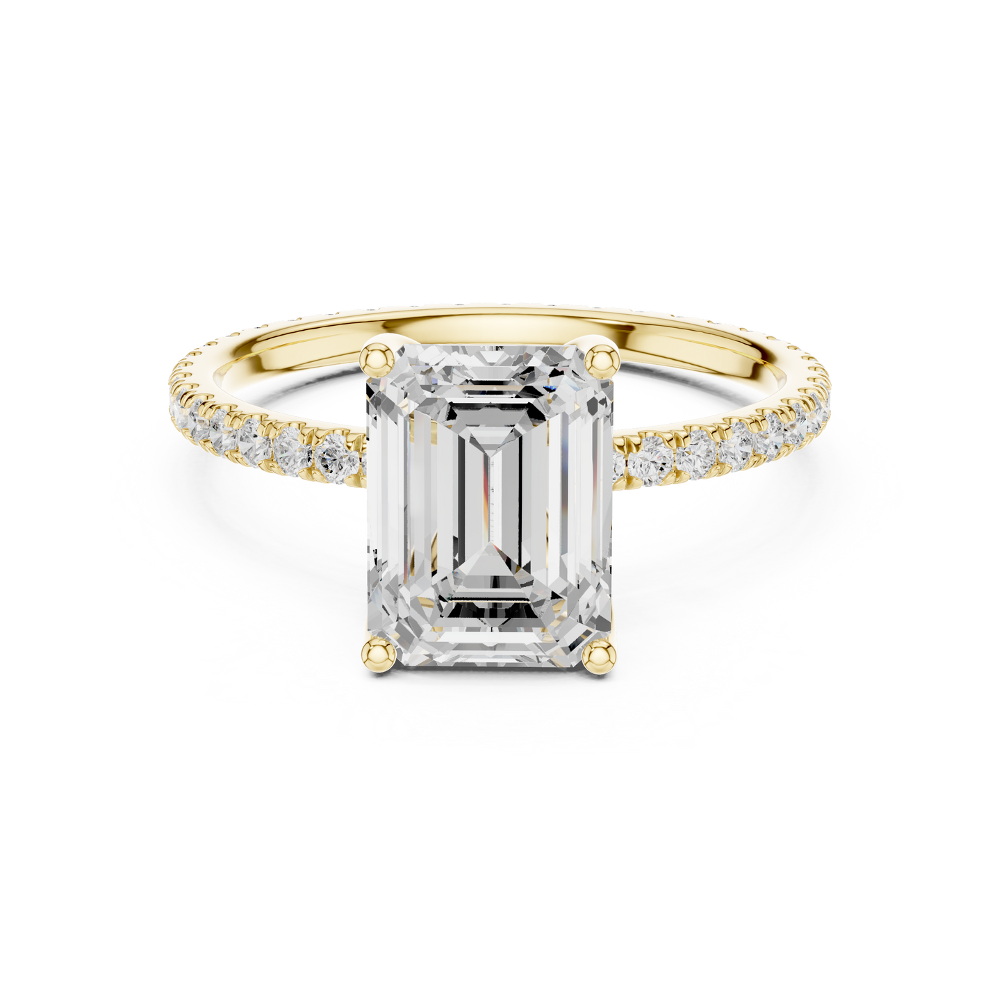emerald-14k yellow gold|emerald-18k yellow gold