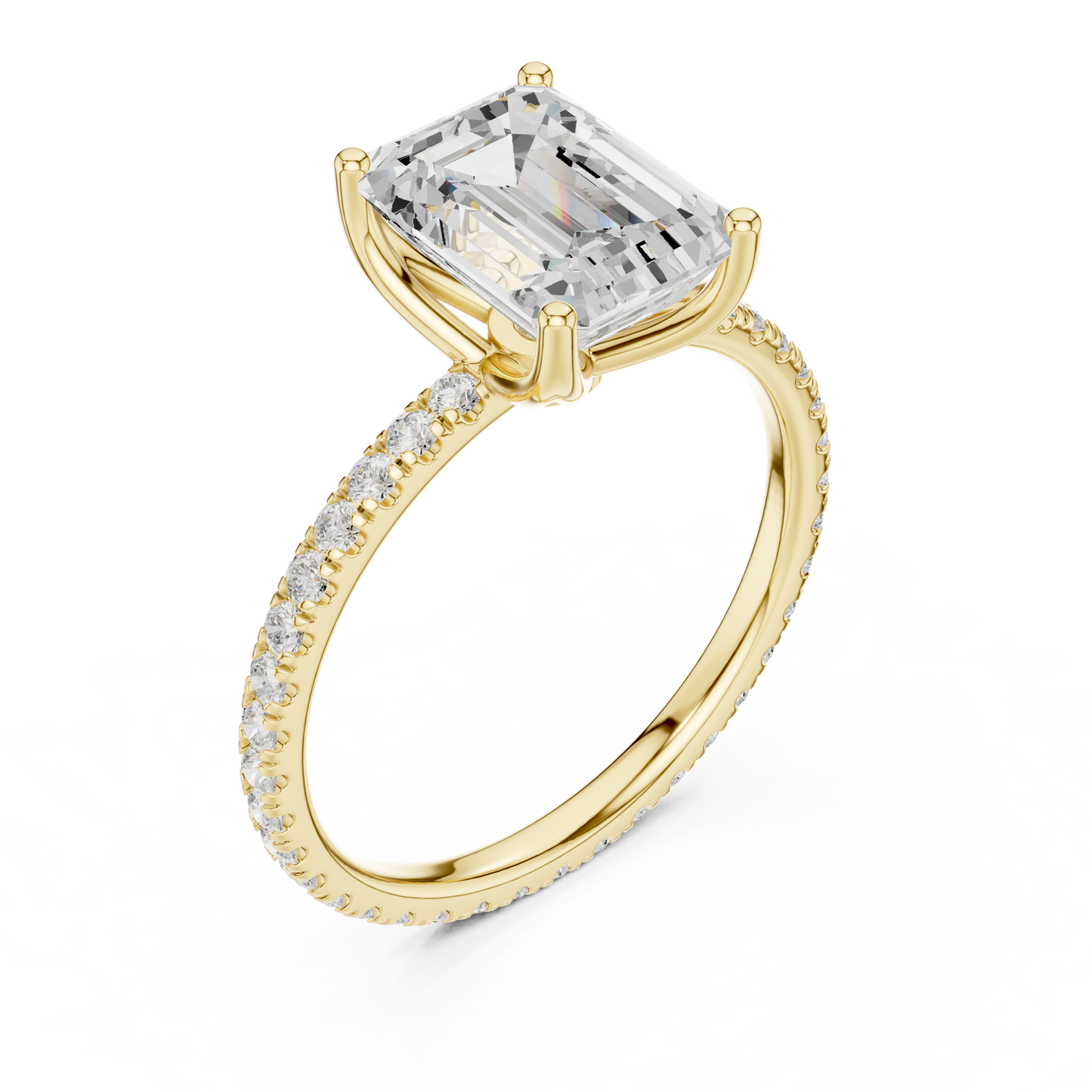 emerald-14k yellow gold|emerald-18k yellow gold