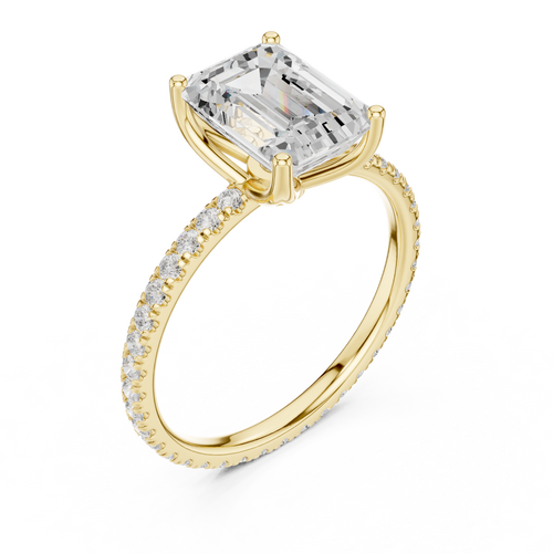 Load image 1 in gallery view. emerald-14k yellow gold|emerald-18k yellow gold