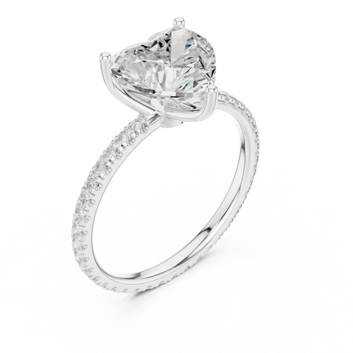 Load image 1 in gallery view. heart-14k white gold|heart-18k white gold|heart-platinum