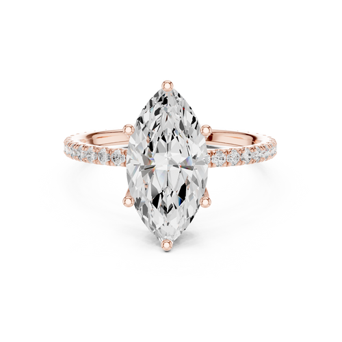 Load image 1 in gallery view. marquise-14k rose gold|marquise-18k rose gold