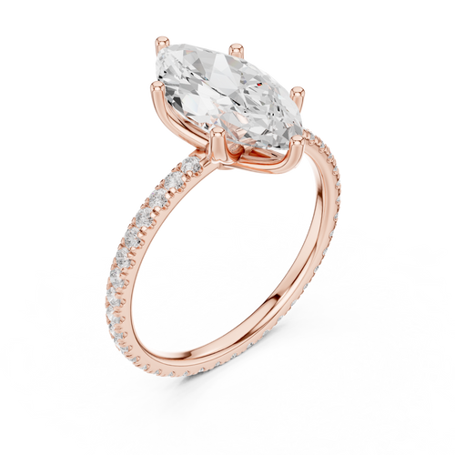 Load image 1 in gallery view. marquise-14k rose gold|marquise-18k rose gold