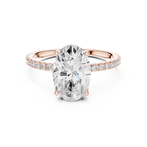 Load image 1 in gallery view. oval-14k rose gold|oval-18k rose gold