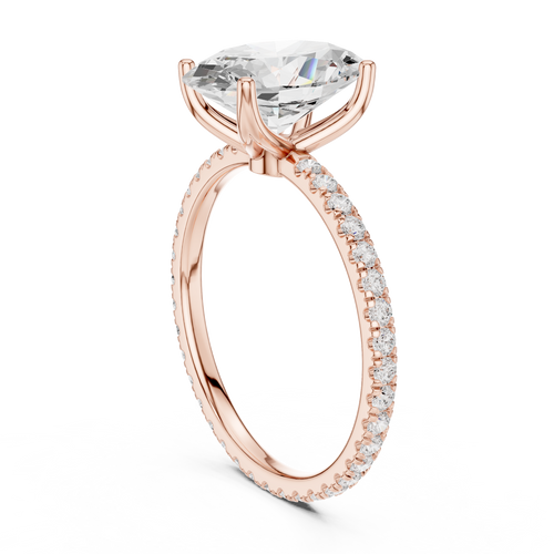 Load image 1 in gallery view. oval-14k rose gold|oval-18k rose gold