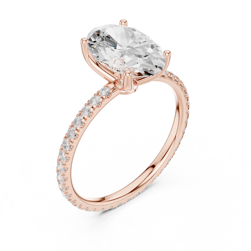 Load image 1 in gallery view. oval-14k rose gold|oval-18k rose gold