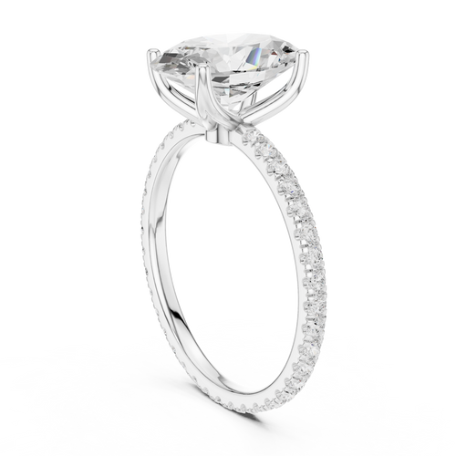 Load image 1 in gallery view. oval-14k white gold|oval-18k white gold|oval-platinum