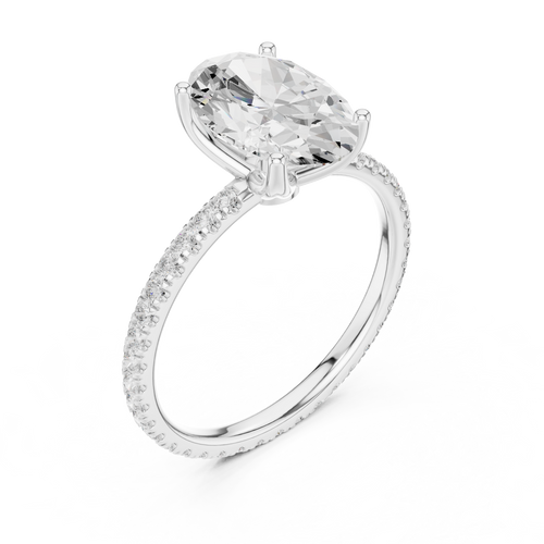 Load image 1 in gallery view. oval-14k white gold|oval-18k white gold|oval-platinum