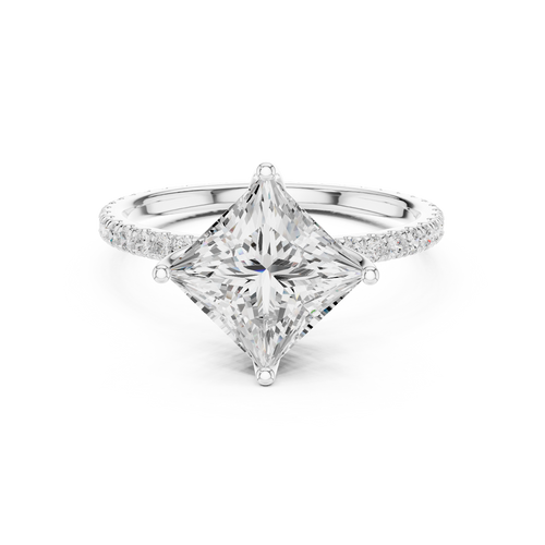 Load image 1 in gallery view. princess-14k white gold|princess-18k white gold|princess-platinum