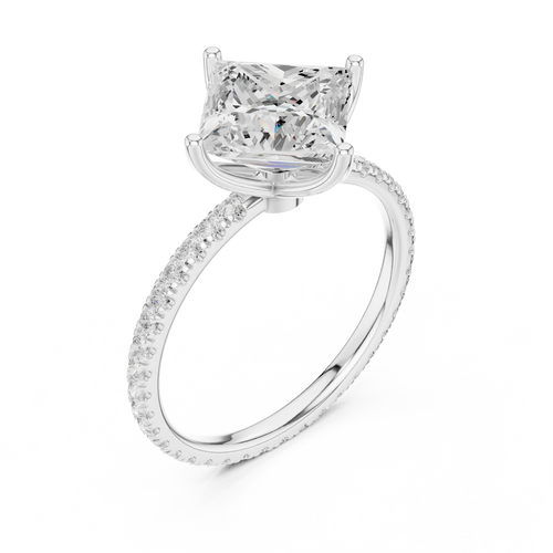 Load image 1 in gallery view. princess-14k white gold|princess-18k white gold|princess-platinum
