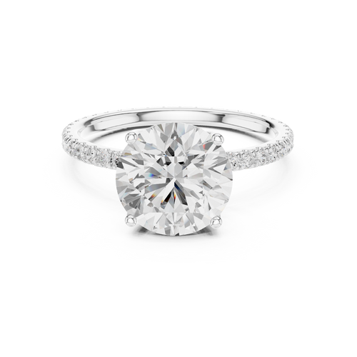 Load image 1 in gallery view. round-14k white gold|round-18k white gold|round-platinum