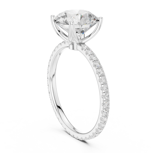 Load image 1 in gallery view. round-14k white gold|round-18k white gold|round-platinum