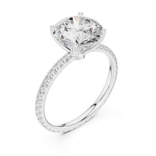 Load image 1 in gallery view. round-14k white gold|round-18k white gold|round-platinum