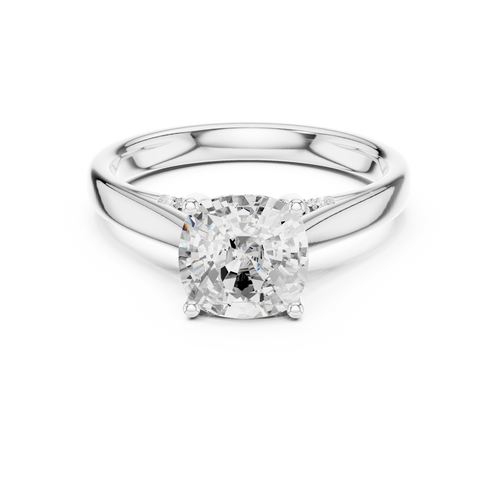 Load image 1 in gallery view. cushion-14k white gold|cushion-18k white gold|cushion-platinum
