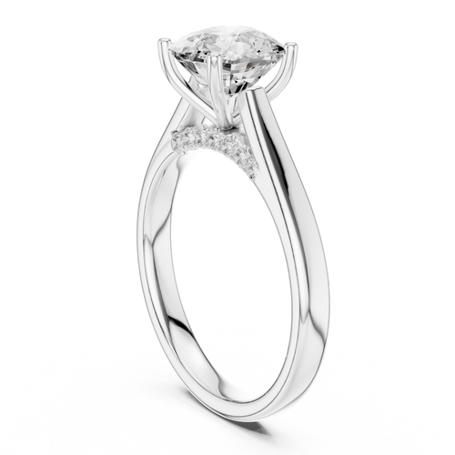 Load image 1 in gallery view. cushion-14k white gold|cushion-18k white gold|cushion-platinum