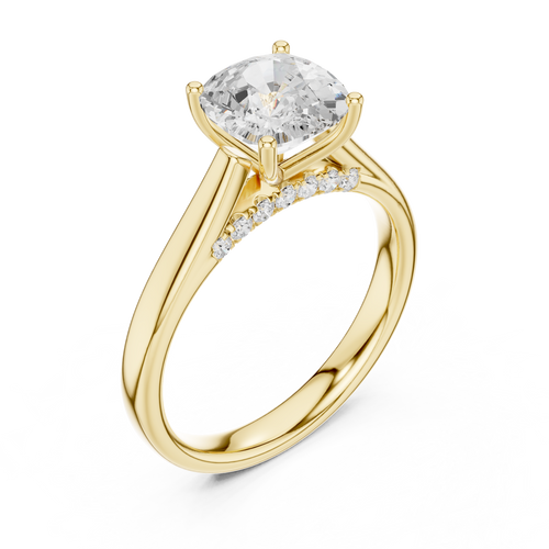 Load image 1 in gallery view. cushion-14k yellow gold|cushion-18k yellow gold