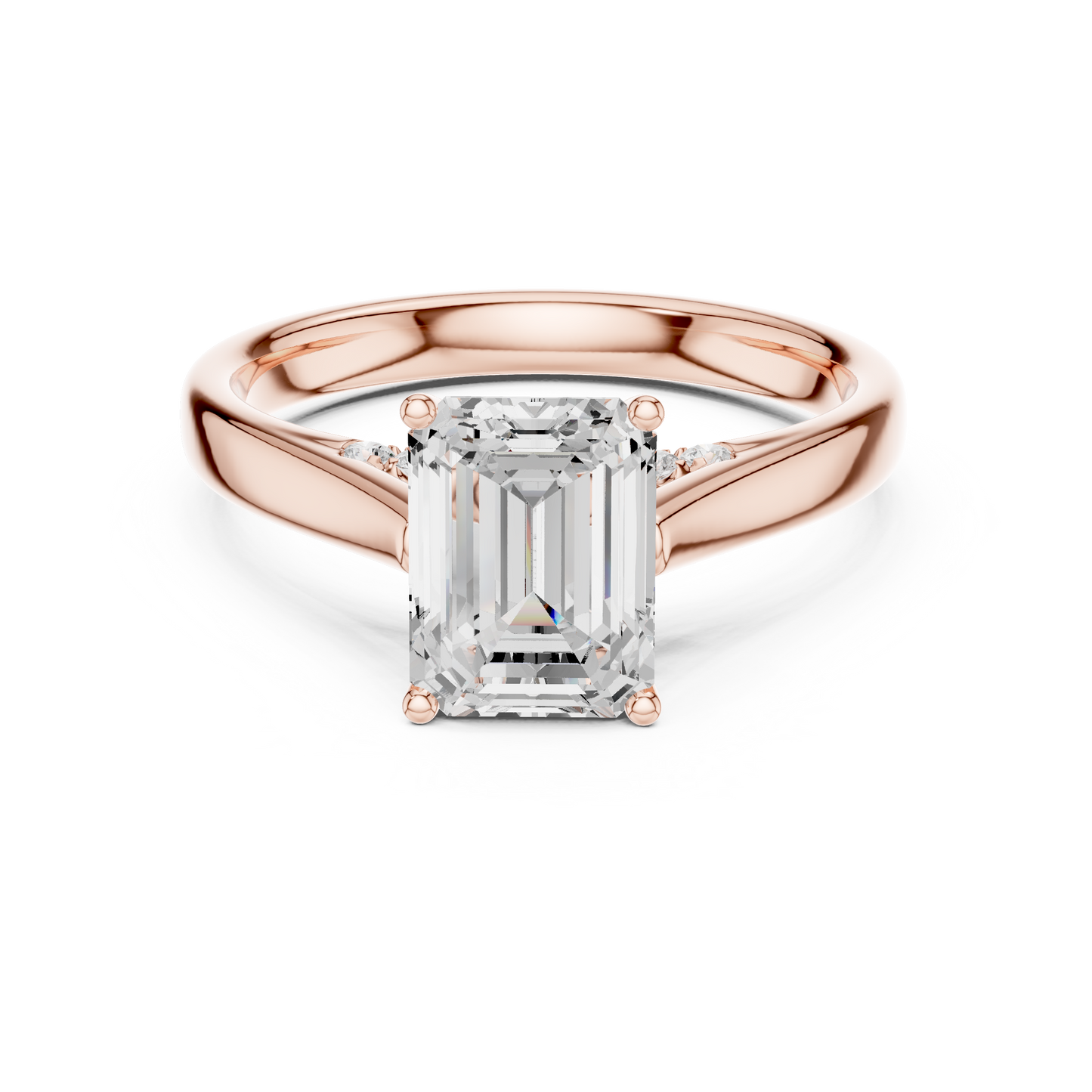 emerald-14k rose gold|emerald-18k rose gold