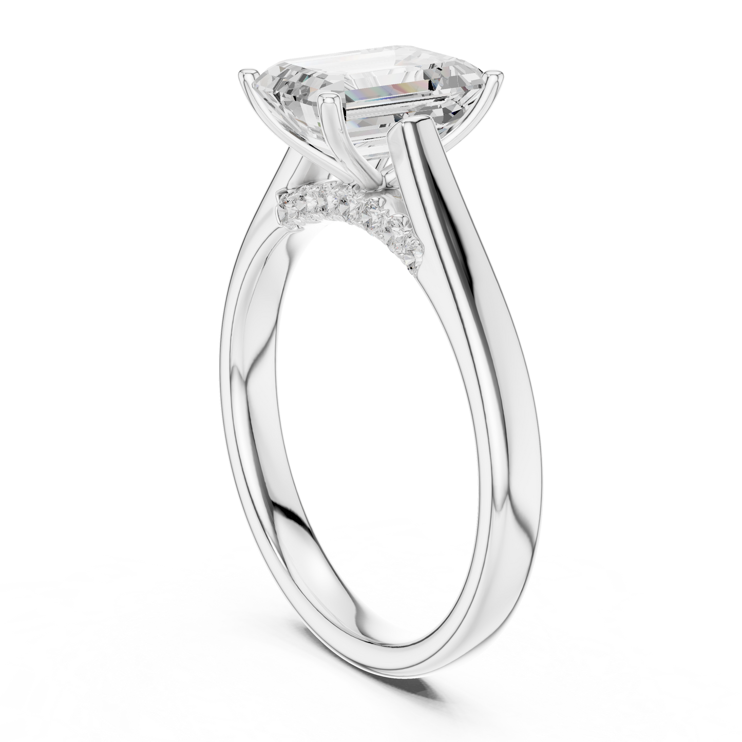 emerald-14k white gold|emerald-18k white gold|emerald-platinum