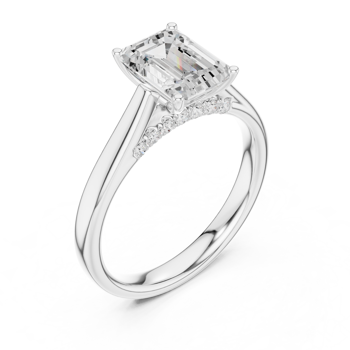 emerald-14k white gold|emerald-18k white gold|emerald-platinum