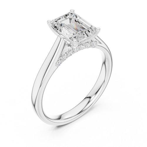 Load image 1 in gallery view. emerald-14k white gold|emerald-18k white gold|emerald-platinum