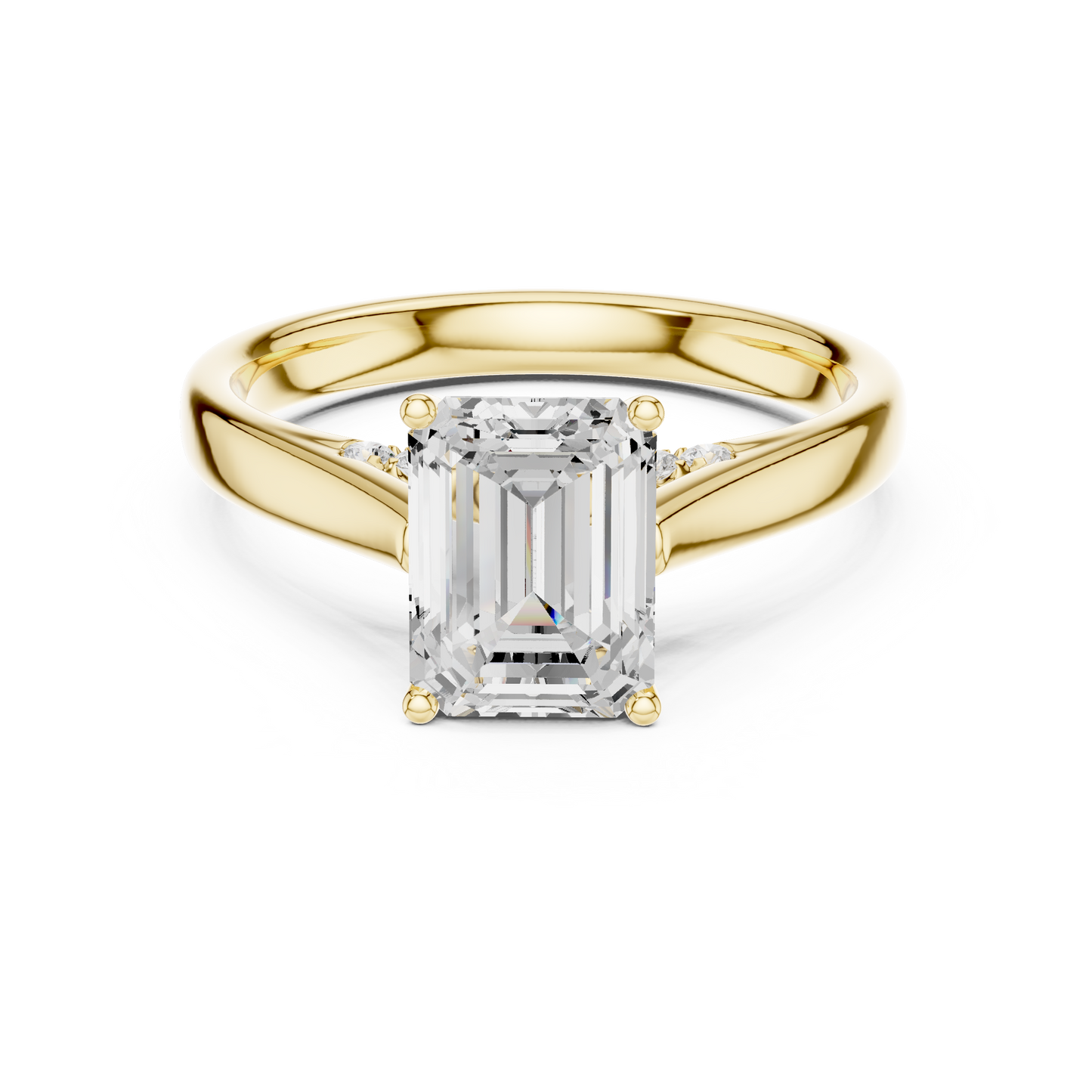emerald-14k yellow gold|emerald-18k yellow gold