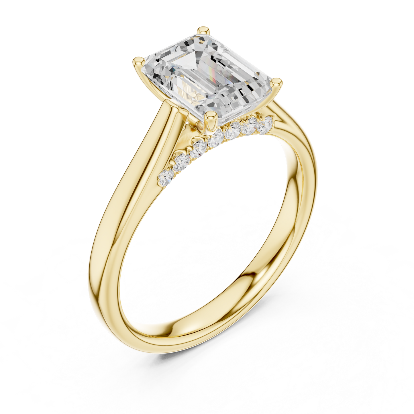 emerald-14k yellow gold|emerald-18k yellow gold